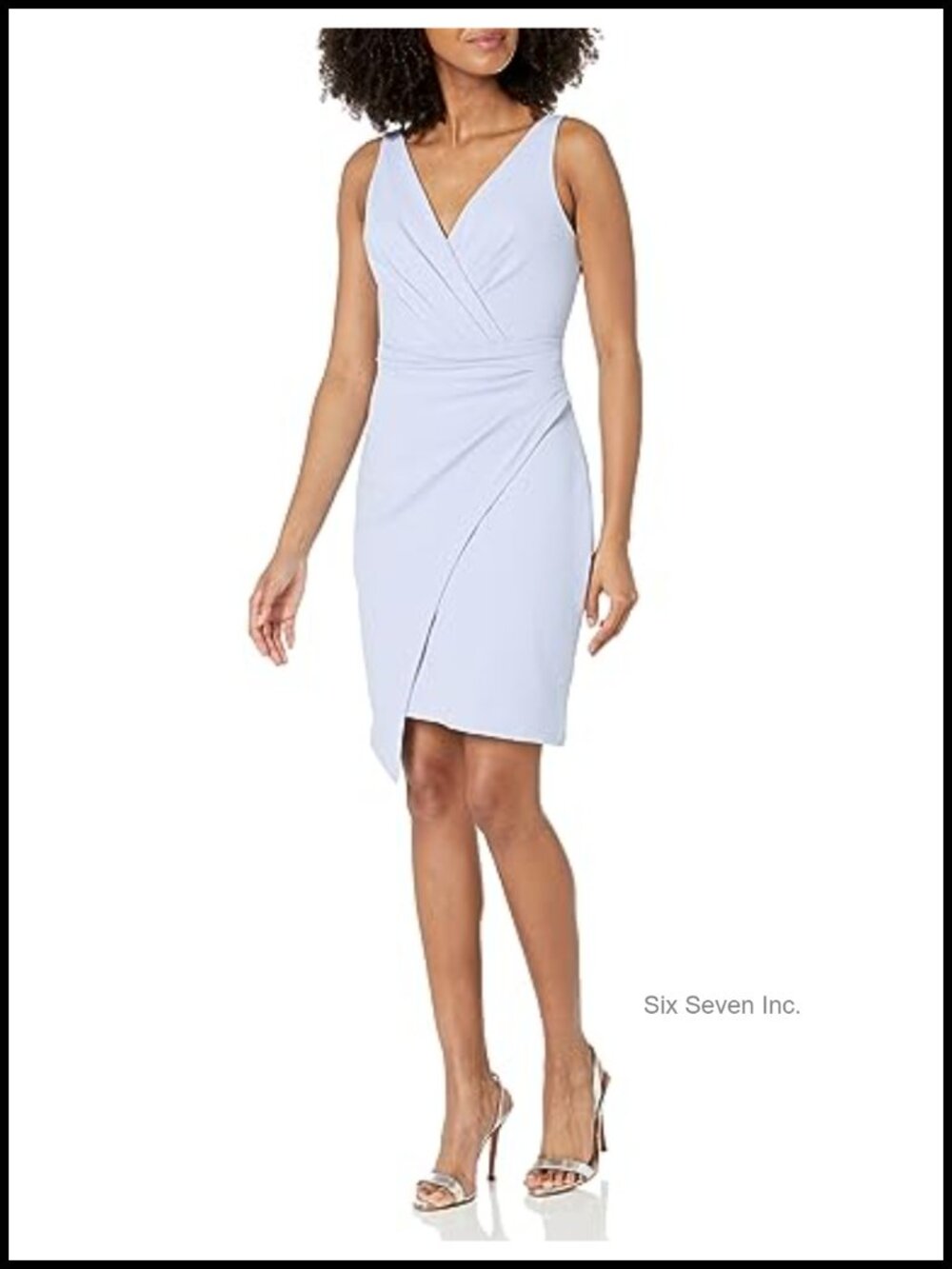 Origami Sheath Sleeveless Dress Cotton Blend Midi One Shoulder
